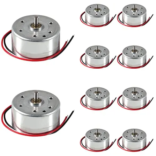 Alinan 10pcs Mini Generator Motors 3V-12V DC Motor Electric Motor for DIY Electronic Toys Wind Turbine Generator Hand Cranked Power Model School Project Educational Physics Experiment