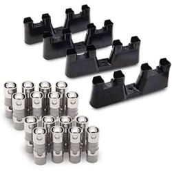 LS7 Lifters Set of 16 Hydraulic Roller Lifters with 4 Guides Trays 12595365 12499225 12551162 12569259 Compatible with GM Chevy 7.0L 6.2L 6.0L 5.7L 5.3L 4.8L V8