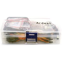 Ardest Fundamentals of Electricity for Arduino Projects Learning Basic Starter Kit w/ Breadboard Jumper Wire Motor LED Resistors and Capacitors