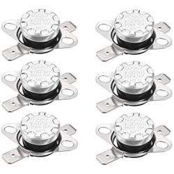 QMseller KSD301 Thermostat 60°C 10A Normally Closed N.C Snap Disc Limit Control Switch Microwave Thermostat Thermal Switch 6pcs