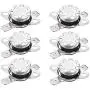 QMseller KSD301 Thermostat 60°C 10A Normally Closed N.C Snap Disc Limit Control Switch Microwave Thermostat Thermal Switch 6pcs