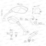 KiWAV Magazi Fist Carbon Motorcycle Mirrors with Oi Flash Controller 16 Flash Mode compatible for BMW