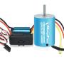 Hobby Fans 2838 4500KV 4P Sensorless Brushless Motor & 35A Brushless ESC for 1/12 1/14 1/16 RC Car(Blue)