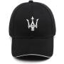 ARKOSKNIGHT Adjustable Embroidered Baseball Caps Maseretti-Logo Racing Motor Hat Fashion Street Dancing Sports Travel(Black)