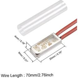 uxcell 10pcs KSD9700 Thermostat, Normally Close 40-100°C(104-212°F) 10A N.C Temperature Control Switch Assortment Kit