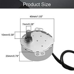 Fielect Synchronous Synchron Motor Turntable Motor AC24V 1/1.2R/MIN CCW Electric Motor for Cup Turner, Cuptisserie, Tumbler Turner Guide Motor