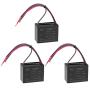 uxcell Ceiling Fan Capacitor CBB61 4/5/6uF 250V AC 4 Wires Metallized Polypropylene Film Capacitor 48x38x26mm for Electric Fan Pump Motor Generator 3Pcs