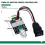 ALEDECO PWM Motor Speed Controler, Forward Reverse, 1203BB DC 28V 24V 12V 6V 3A 80W with Adjustable Reversible Knob Switch DC Motor Driver