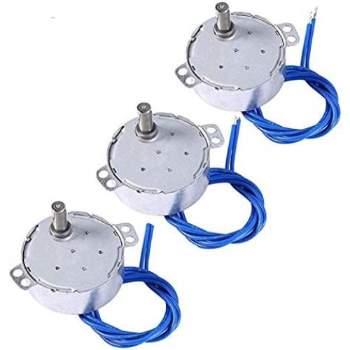 3PCS Electric Synchron Motor Turntable Synchronous Motor 50/60Hz AC 100~127V CCW/CW 4W For Cup Turner,Cuptisserie,Tumbler Cup Rotator, Model or Guide Motor (5-6RPM)