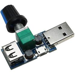 E-outstanding Fan Regulator 5W USB Fan Stepless Speed Controller with Switch DC 4-12V to 2.5-8V