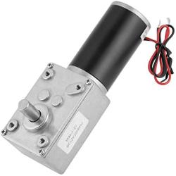 DC 12V 200RPM Worm Gear Motor, 8mm Female Shaft High Torque Turbine Reducer
