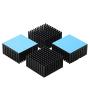 Jienk 4PCS Black Aluminum Heat Sink with Thermal Conductive Adhesive Tape, 40×40×20mm Heatsink Cooler for Cooling VRM GPU Stepper Driver 3D Printer Stepper Motor