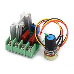 Rotary Potentiometer Voltage Regulator SCR Controller Speed Controller Light Dimmer, AC 50-220V 2000W Regulator Controller Light Dimmer, for Controlling Pressure, Brightness, Speed or Temperature