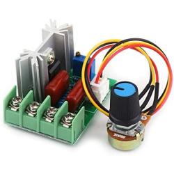 AC 50-220V 2000W SCR Electric Voltage Regulator Module Board Output Voltage Stabilizer Transformer Switch Temperature/Motor Speed Controller Light Dimmer