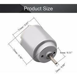 Fielect 2Pcs DC Motor 1.5-6V 5000-20000RPM Micro Motor Mini Motor Electric Motor Round Shaft for RC Boat DIY Airplane Toys Model DIY Hobby