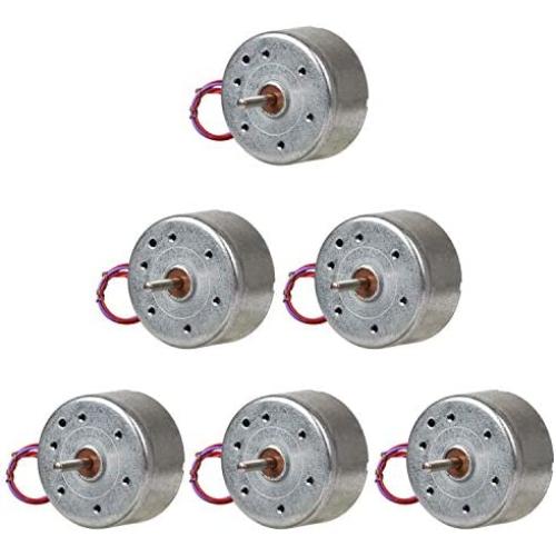 Topoox 6 Pack DC 3V 1730RPM Mini Electric Motor for DIY Toys Wind Turbine Generator