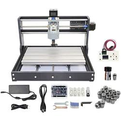 RATTMMOTOR CNC Wood Router Machine Kit 3018 PRO GRBL Control 3 Axis DIY Mini CNC Engraver Engraving Milling Machine+ Offline Controller +14pcs ER11 Collet for Carving Acrylic PVC PCB Plastic Wood