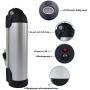 Jieoto Electric Bicycle Rechargeable Lithium Ion Batteries 24V/36V/48V 13AH E-Bike Bottle Type Battery with Charger and BMS Protection Board Safe Lock, for Bike 250W 350W 500W Motor