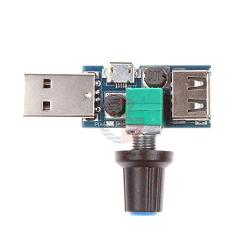 5V USB Fan Stepless Speed Controller Regulator with Switch Speed Module DC 4-12V to 2.5-8V 5W Motor Speed Regulator
