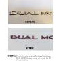 Custom Cut Graphics Dual Motor Badge Wrap for Tesla Model 3/S/X/Y, 2-pc Set (Gloss Red)