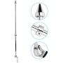 Universal Motorcycle Auto Flagpole Rear for Seat Luggage Rack Mount Flag Pole Accessory(Silver) Flag Pole Motorcycle Flagpole Luggage Rack Pole Car Flagpole Steel Flagpole Universal Flag Holder Flag