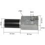 Bemonoc High Torque DC 24V Low Speed 8RPM Worm Gear Motor Reversible Speed Reduce Turbine Electric Gearbox Motor 8mm Shaft with Install Bracket