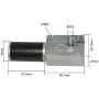 Bemonoc High Torque DC 24V Low Speed 8RPM Worm Gear Motor Reversible Speed Reduce Turbine Electric Gearbox Motor 8mm Shaft with Install Bracket