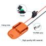 Power Wheel Adapter for Ridgid AEG 18V Hyper li-ion Battery with Fuse & Wire terminals, Power Connector for Rc Car, 14 Gauge Robotics, Rc Truck, DIY use, Work for Rigid L1815R B1820R L1830R Battery