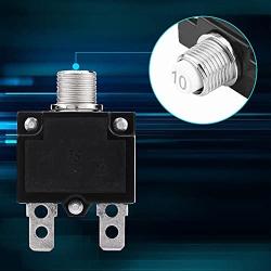 Thermal Overload Protector, AC 125/250V Push Reset Button Circuit Breaker Protector(10A)