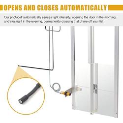 CO-Z 66W Automatic Chicken Coop Opener, Auto Chicken Door Opener and Closer, Electric Poultry House Door Motor Kit with Light Sensor, IR Sensor Safety Mechanism, Remote Controls for Smart Home Farms