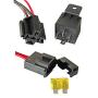 Electric Fan Wiring Kit Electric Fan Relay Kit with Thermostat Radiator Fan Sensor Switch Electric Cooling Fan Thermostat Kit Temperature Sensor Switch 185 On 175 Off, 40 AMP Waterproof Relay Kit