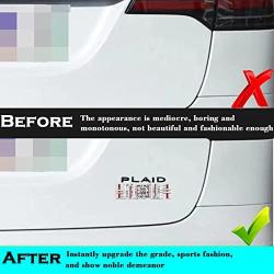 YHCDSEA Model 3 Y Automotive 3D Plaid Badge Sticker Mark Car Emblem Plaid Badge Decor Compatible for Tesla Model 3 Y X S (Glossy Black)