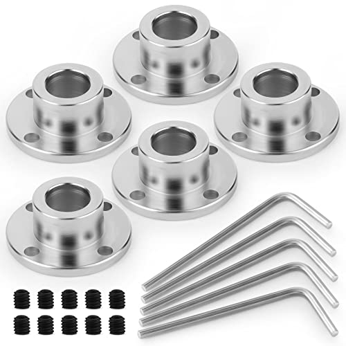 QCQIANG 5PCS 8mm Flange Coupling, Motor Shaft Coupler, Flanged Shaft Mount, for DIY Handmade Model