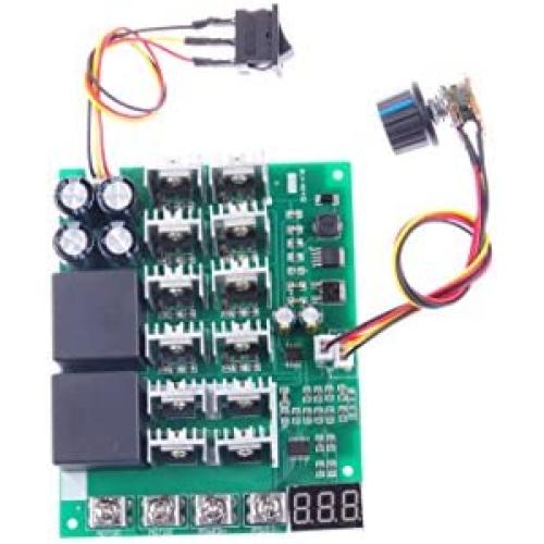 KNACRO DC 12V 24V 36V 48V 10V-55V 60A 3000W PWM Motor Speed Controller Digital Display Brush DC Motor Controller With Forward Stop Reverse Switch Digital Speed Scale 0-100%