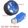 uxcell 2PCS DC Electric Motor 3-6V Dual Shaft Geared TT Magnetic Gearbox Engine w 2PCS Car Tire Wheel, Mini Smart RC Car Robot Tyres