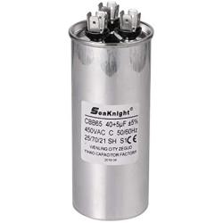 BlueNatHxRPR 40-5 uF MFD CBB65 Capacitor Air Conditioner Capacitor Round Dural Motor Run Capacitor Withstand 450V AC