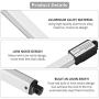 Justech 100mm Linear Actuator 12V 4-inch Linear Actuator Motor 32N Mini Linear Motor for Car RV Electric Door Opener Industrial Agricultural Machinery Clean Vessels Cargo Medical Window-Silver