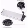 Jieoto 36V 10AH 12AH Ebike Battery Lithium Li-ion Folding Bike Replacement Battery Pack with BMS Protection Board Charger, for Electric Bicycle 250W 350W 500W Motor