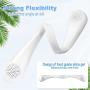Portable Bladeless Hanging Neck Fan Hands Free Sports Fans, USB Rechargeable Personal Wearable Brushless Motor Leafless Fan with 3 Wind Speeds Mini Necklace Fan for Office Outdoor Travel (White)
