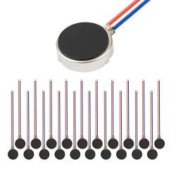 tatoko 20PCS 10mmx3mm Mini Vibration Motors DC 3V 12000rpm Flat Coin Button-Type Micro DC Vibrating Motor for Mobile Cell Phone Pager Tablet Household Appliances