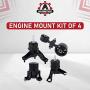Engine Motor and Transmission Mount Set of 4 - Compatible with Toyota Camry Motor Mounts 2002-2006 2.4L Automatic Trans - Replaces A4203, A4211, A4204, A4207 - Front, Right, Rear, Upper