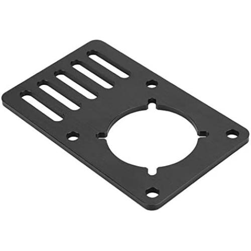 Wendry 3D Printer Motor Mount Plate, NEMA23 Stepper Motor Mounting Plate, Aluminum Mount Plate Flat Bracket for CNC 3D Printer, 3D Printer Parts Motor Mount Holder, 3D Printer Accessories(Black)