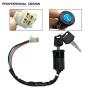 Ignition Switch with Key 4 Wire for TaoTao Buyang Coolsport Kazuma Sunl Coolster 50cc 70cc 90cc 110cc 125cc 150cc 200cc 250cc Quad Super Pocket Dirt Bike ATV & Scooters