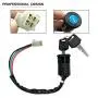 Ignition Switch with Key 4 Wire for TaoTao Buyang Coolsport Kazuma Sunl Coolster 50cc 70cc 90cc 110cc 125cc 150cc 200cc 250cc Quad Super Pocket Dirt Bike ATV & Scooters