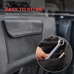 MNJ Motor Tailgate Pad with Bike Fixing Straps for Mountain Bikes and Truck,Tailgate Cover Transport Protection Pad with 2 Tool Pockets Carries Up to 5 Bikes