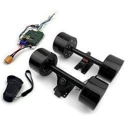L-faster Electronic Longboard Hub Motor Kit Skateboard Brushless Motor Wheel with Truck Electric Board Dual Motor Drive Remote Controller