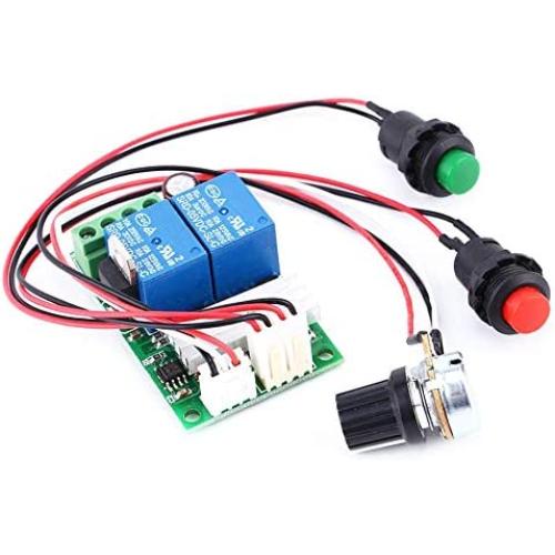 Stayhome 1pcs DC 12V 24V 3A 21kHz PWM DC Motor Speed Regulator Controller Adjustable Speed Control Reversible Relay Module 6V-24V 1203BS