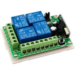 SUNDERPOWER 12v 4 Channel Wireless Remote Control Receiver Momentary Switch
