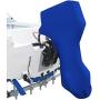 Seamander Outboard Motor Cover ,Full Motor Outboard Cover, Engines Cover Waterproof Boat Cover (Pacific Blue(600D), Fits for 25-30 HP)