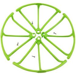 Upgraded Motors Three Blades Propellers Main Propeller Guard Bumpers Protectors for Hubsan H502E H502S Drone Replacement CCW CW with Metal Gears RC Quadcopter Spare Parts Set (Green)